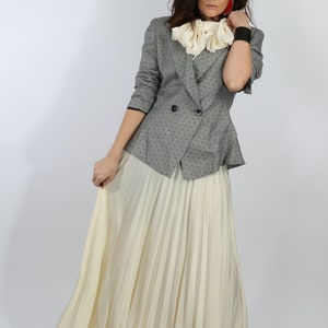Vintage Atrium Collection Gray Polka Dot Blazer Size 12