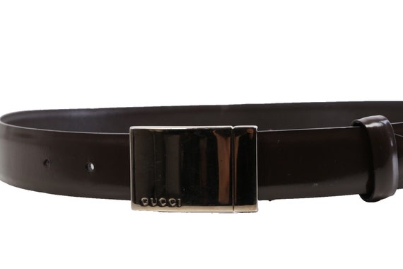 Vintage GUCCI Brown Leather Waist Belt Size 75 / … - image 7