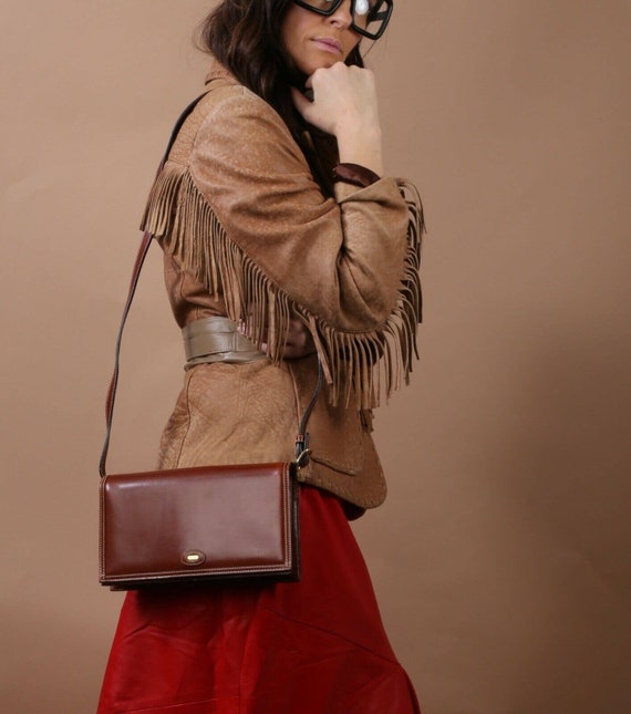 Vintage Rague Beige Leather Fringe Western Jacket… - image 2