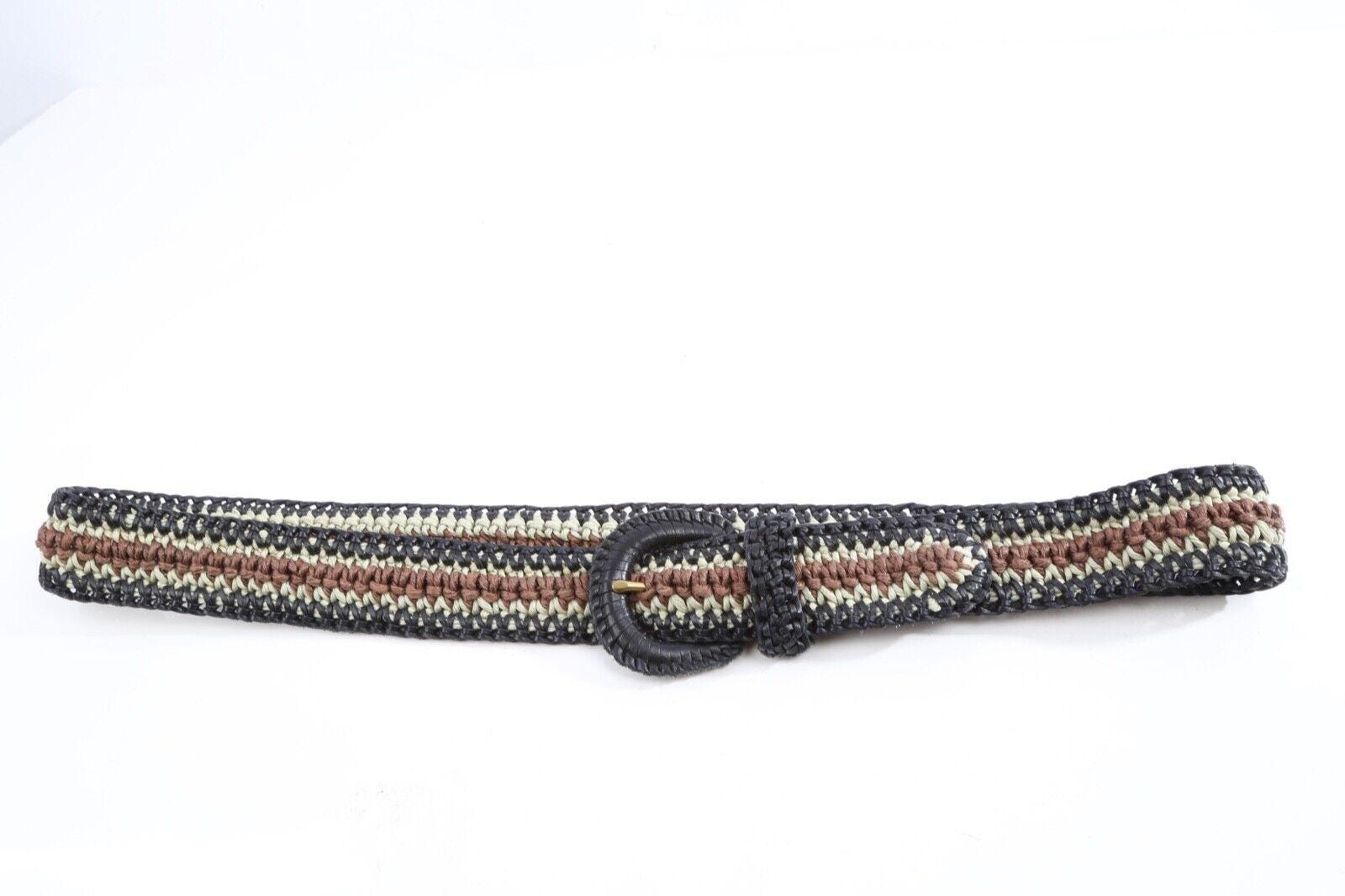 Vintage Ralph Lauren Woven Leather Ring Belt Adjustable Western Old Money Vintage Ralph Lauren Multicolor Woven Braided Western  main image 4
