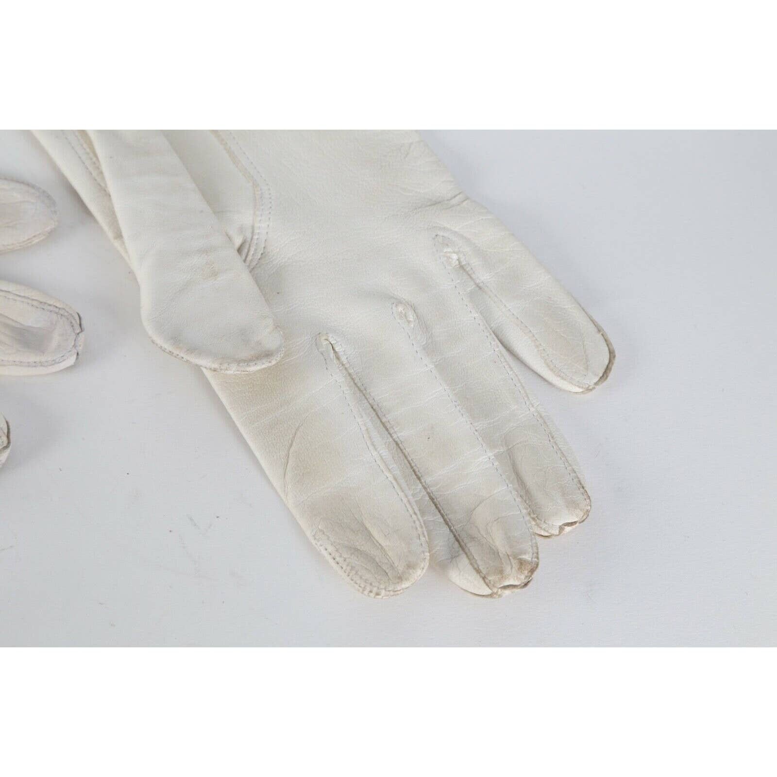 Vintage Restored Painted NYFW White Leather Gloves by Ajlena Etsy New Zealand