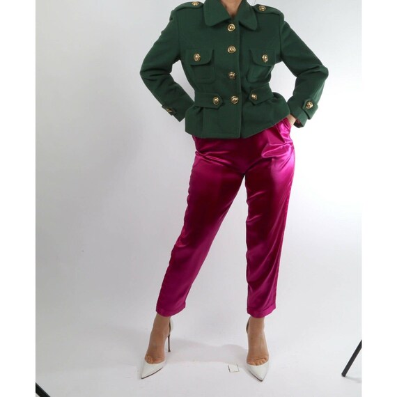 Vintage Cheap and Chic by Moschino Green Button Do