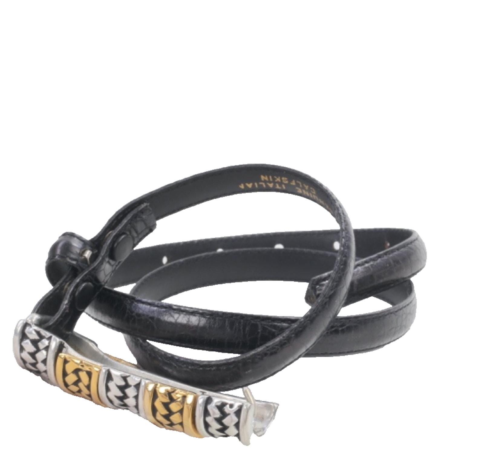 Vicenza Sport Italian Navy  Belt Torino Italian Woven Herringbone Rayon Stretch Belt Navy  main image 4