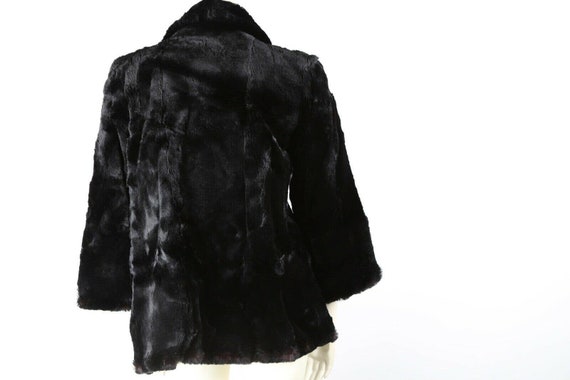 Vintage Black Sheared Beaver Silky Smooth Fur Sho… - image 5