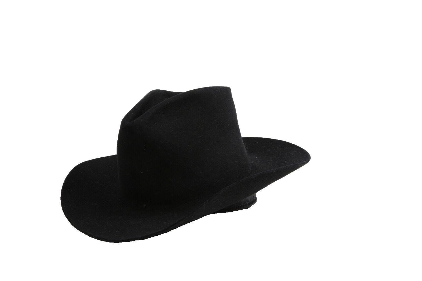 Vintage Resistol Western Beaver Black Wide Brim Hat Size 6 7  display picture 3