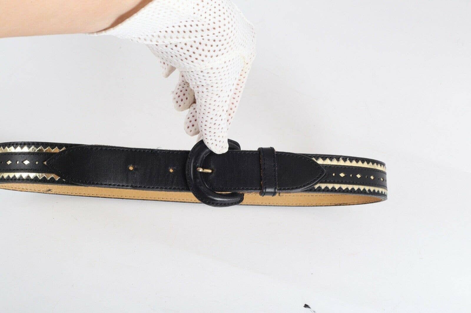 Vintage Kenzo Black Cut Out Leather Belt Size M Designer Paris Fashion Chic Vintage KENZO Black Cut Out Leather Belt Size M - Etsy main image 3