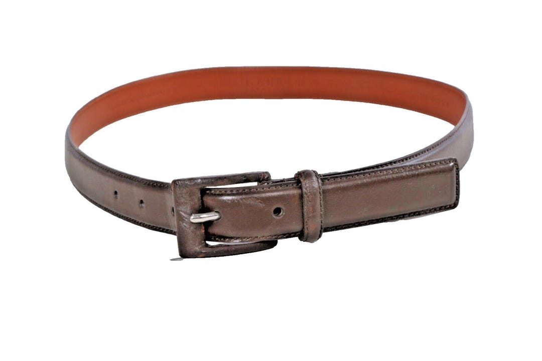 Vintage LAUREN Ralph Lauren Brown Genuine Italian Leather Belt Size M Vintage LAUREN Ralph Lauren Brown Genuine Italian Leather  main image 3