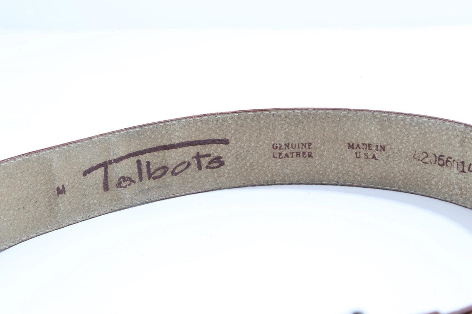 Vintage Talbots Muted Silver Metallic Leather Flower Buckle Belt- Size Large Metallic Leather Belt | Talbots main image 4