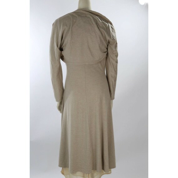 Vintage MAX MARA Beige 2 Piece Draped Dress Cropp… - image 9