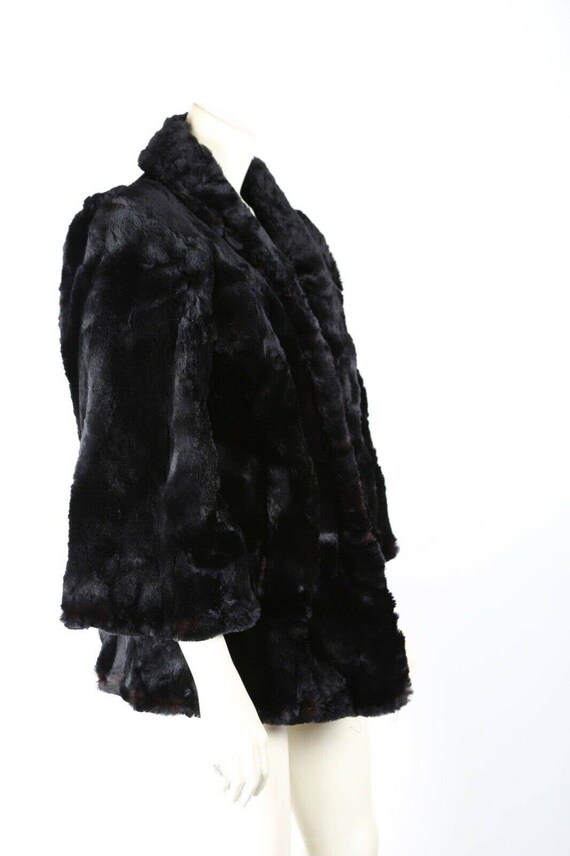 Vintage Black Sheared Beaver Silky Smooth Fur Sho… - image 7