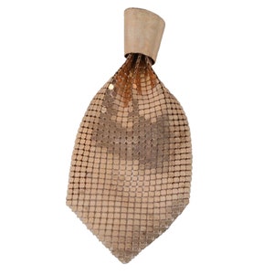 Vintage Gold Mesh Neck Tie Brooch