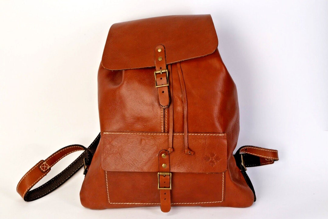 Vintage Patricia Nash Atrani Brown Leather Backpack - Etsy display picture 1