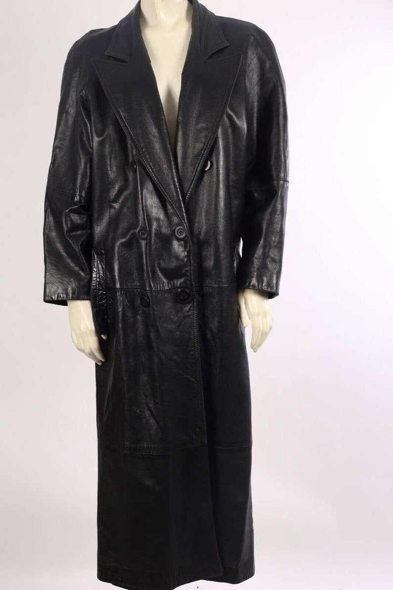 Maxi trench lungo doppio petto in