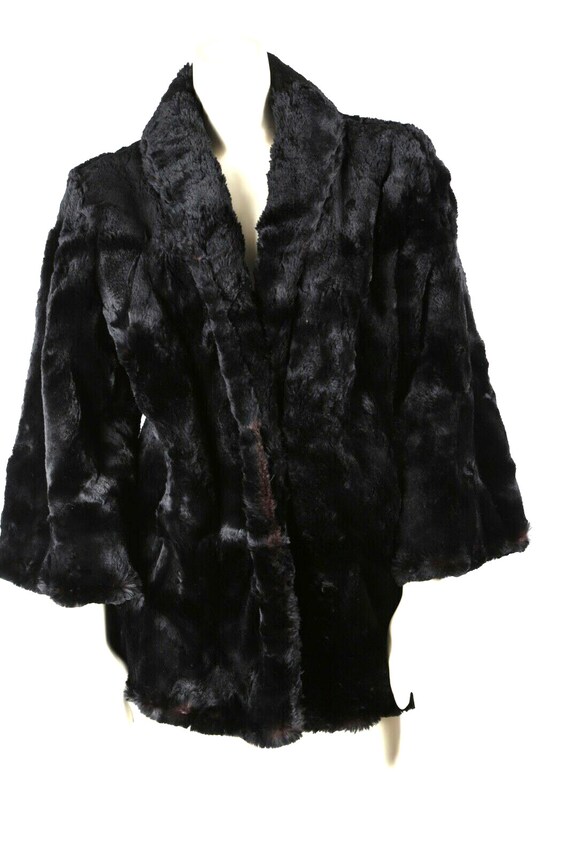 Vintage Black Sheared Beaver Silky Smooth Fur Sho… - image 4
