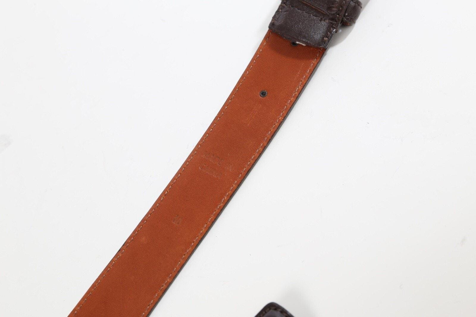 Vintage LAUREN Ralph Lauren Brown Genuine Italian Leather Belt Size M Lauren Ralph Lauren Brown with Vintage Belts for Men for  main image 4