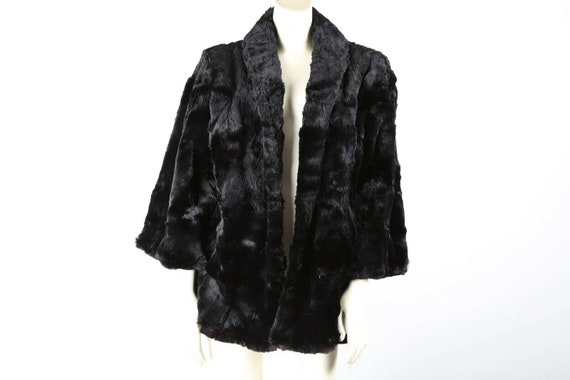 Vintage Black Sheared Beaver Silky Smooth Fur Sho… - image 10