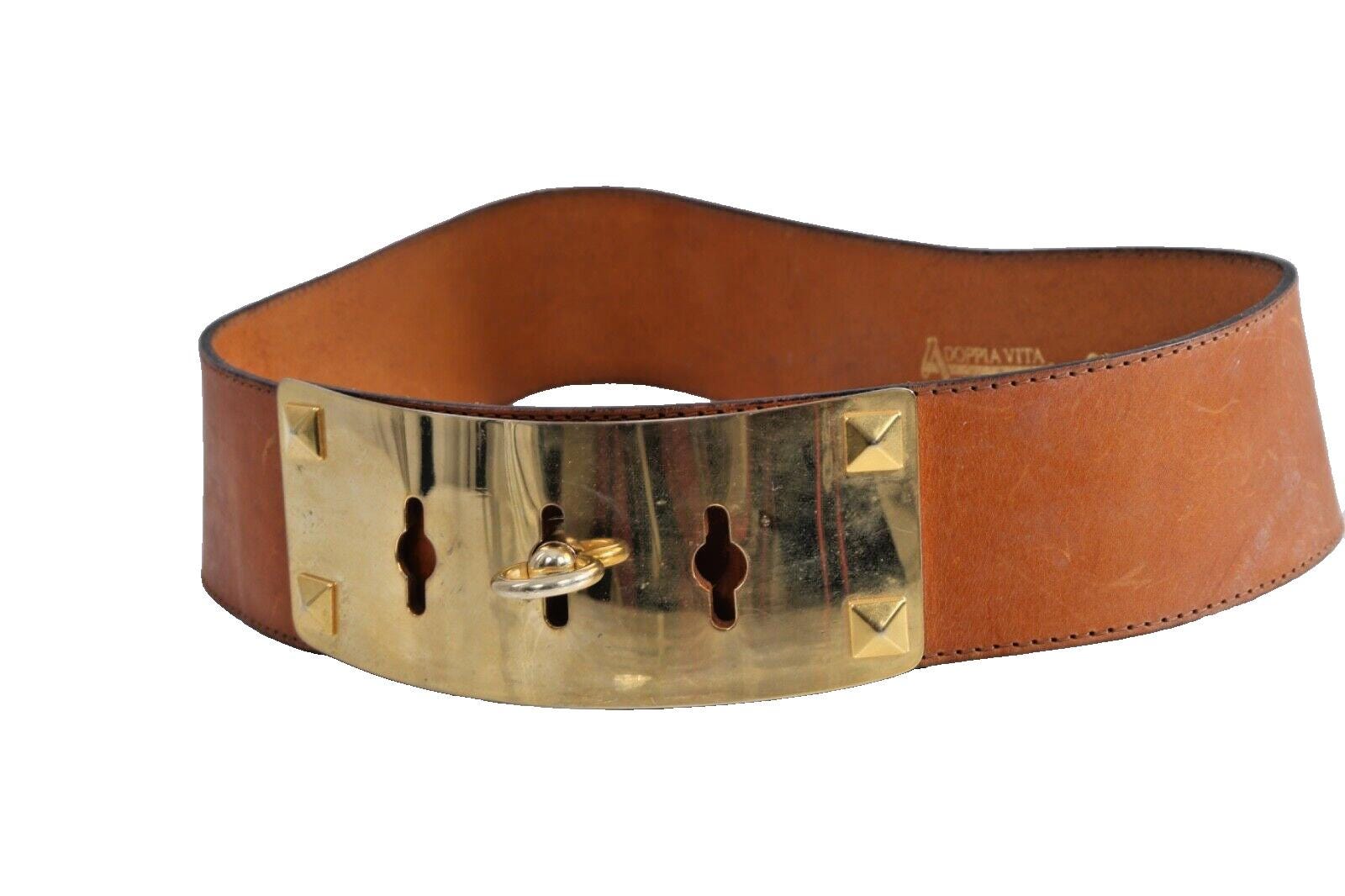 Doppia Vita Italy real leather belt Vintage La Doppia Vita by Doppia Vita S.R.I. Red Womens Art  main image 2
