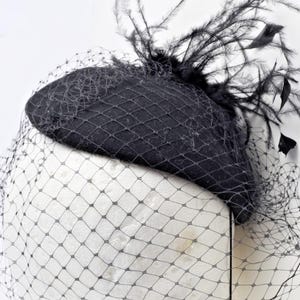 Vintage Pillbox Hat Veil Black - Etsy display picture 1