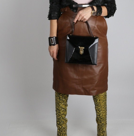 Vintage O'CONNOR & GOLDBERG Black Patent Leather F