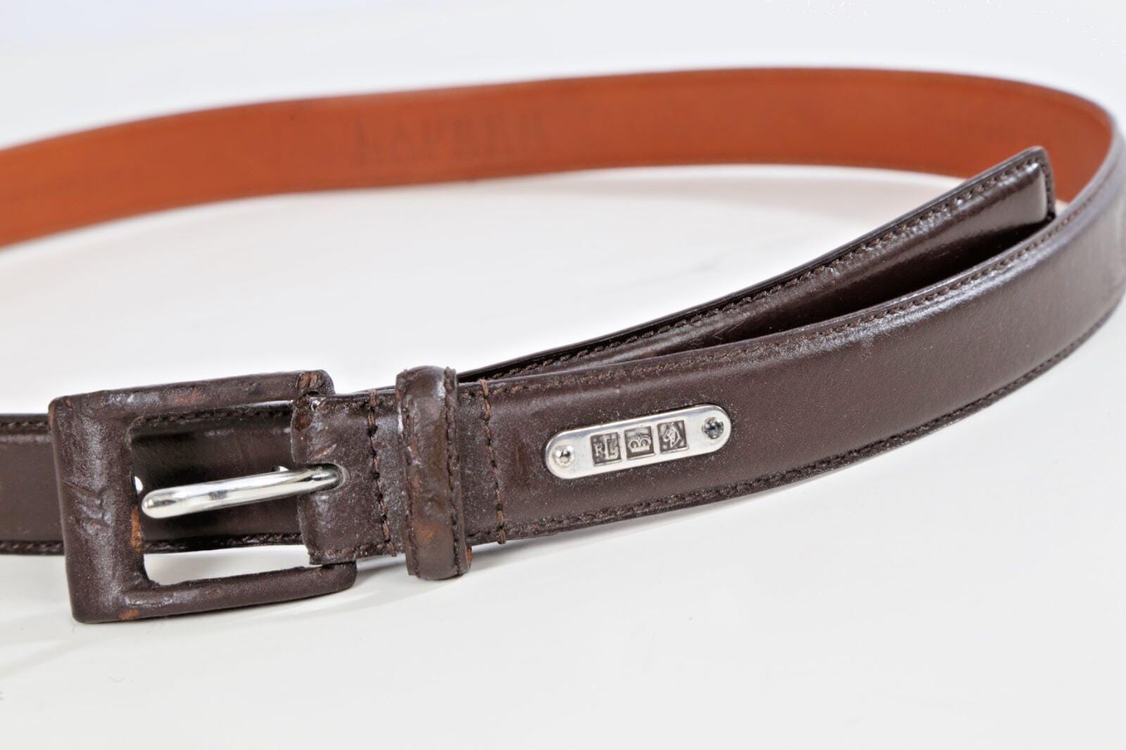 Vintage LAUREN Ralph Lauren Brown Genuine Italian Leather 