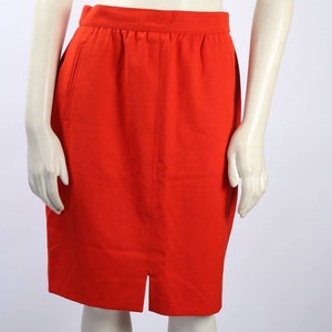 Vintage ESCADA Margaretha Ley Red Pencil Skirt Size 38