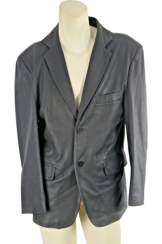 Vintage MADIGLIANI Black Leather Mens Jacket Size 