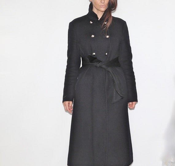 michael kors black wool coat