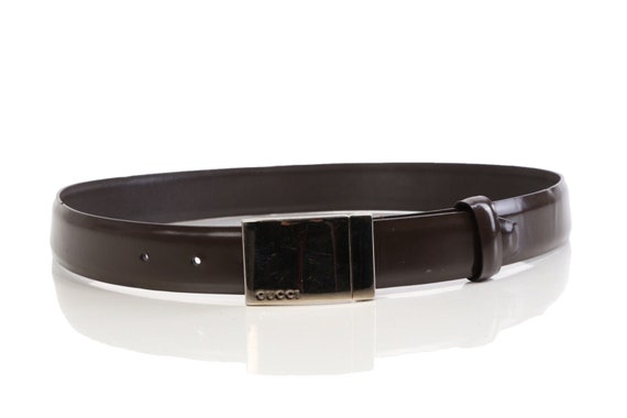 Vintage GUCCI Brown Leather Waist Belt Size 75 / … - image 3