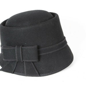 NWT Scala cloche hat black 100% wool handmade one size wide brim bucket 20’s Scala Cloche Hats One Size for Women for sale | eBay main image 4