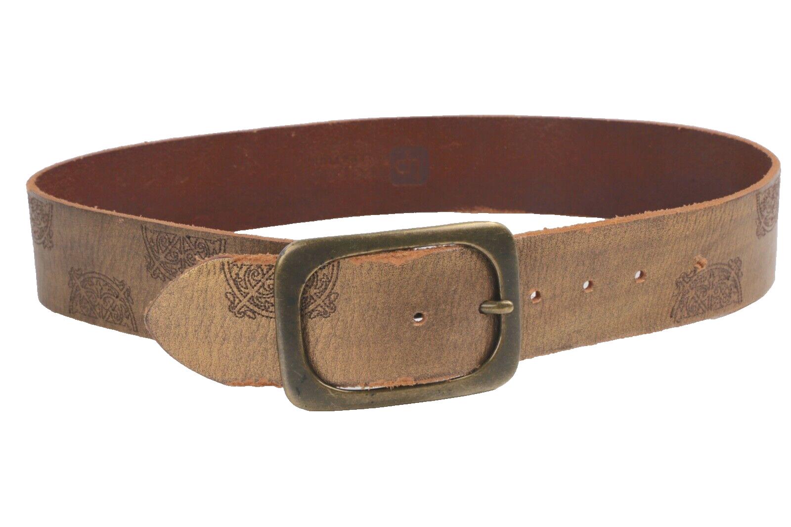 Vintage Linea Pelle Gold Leather Buckle Belt Size S - Etsy display picture 2