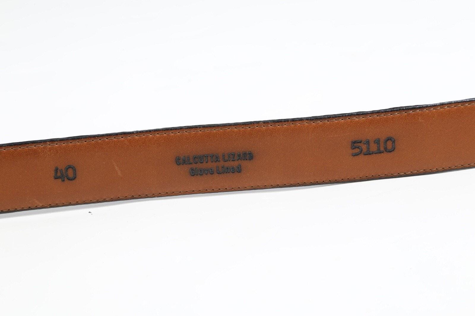 VTG Torino USA Calcutta Lizard Leather Belt Black Torino Calcutta Lizard Ladies Belt and Nordstroms  main image 3