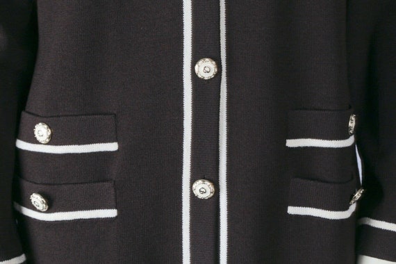 Vintage St. John Collection Marie Gray Brown Button Down Cardigan
