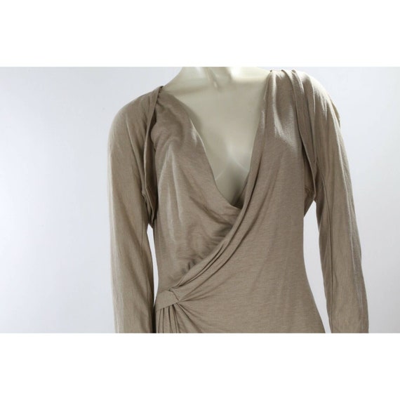 Vintage MAX MARA Beige 2 Piece Draped Dress Cropp… - image 6