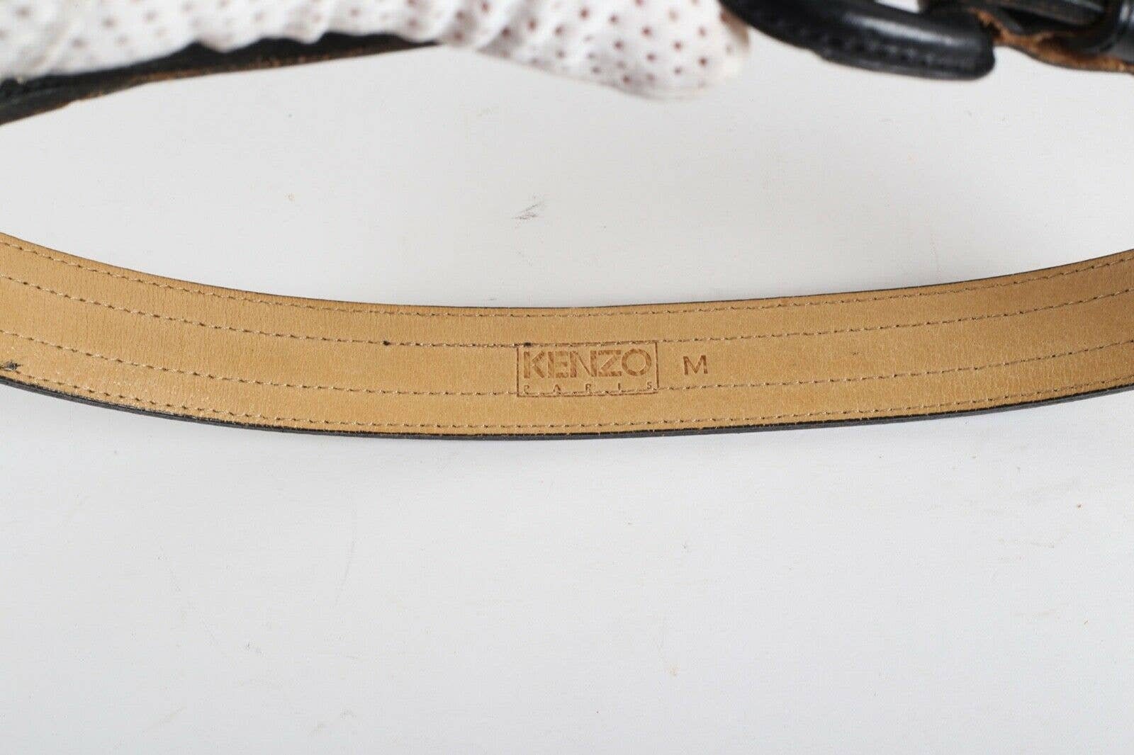 Vintage Kenzo Black Cut Out Leather Belt Size M Designer Paris Fashion Chic Vintage KENZO Black Cut Out Leather Belt Size M - Etsy main image 2