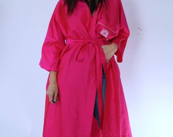 Vintage The Oriental Bangkok Rope Fusion Rosa Bata de manga larga talla L