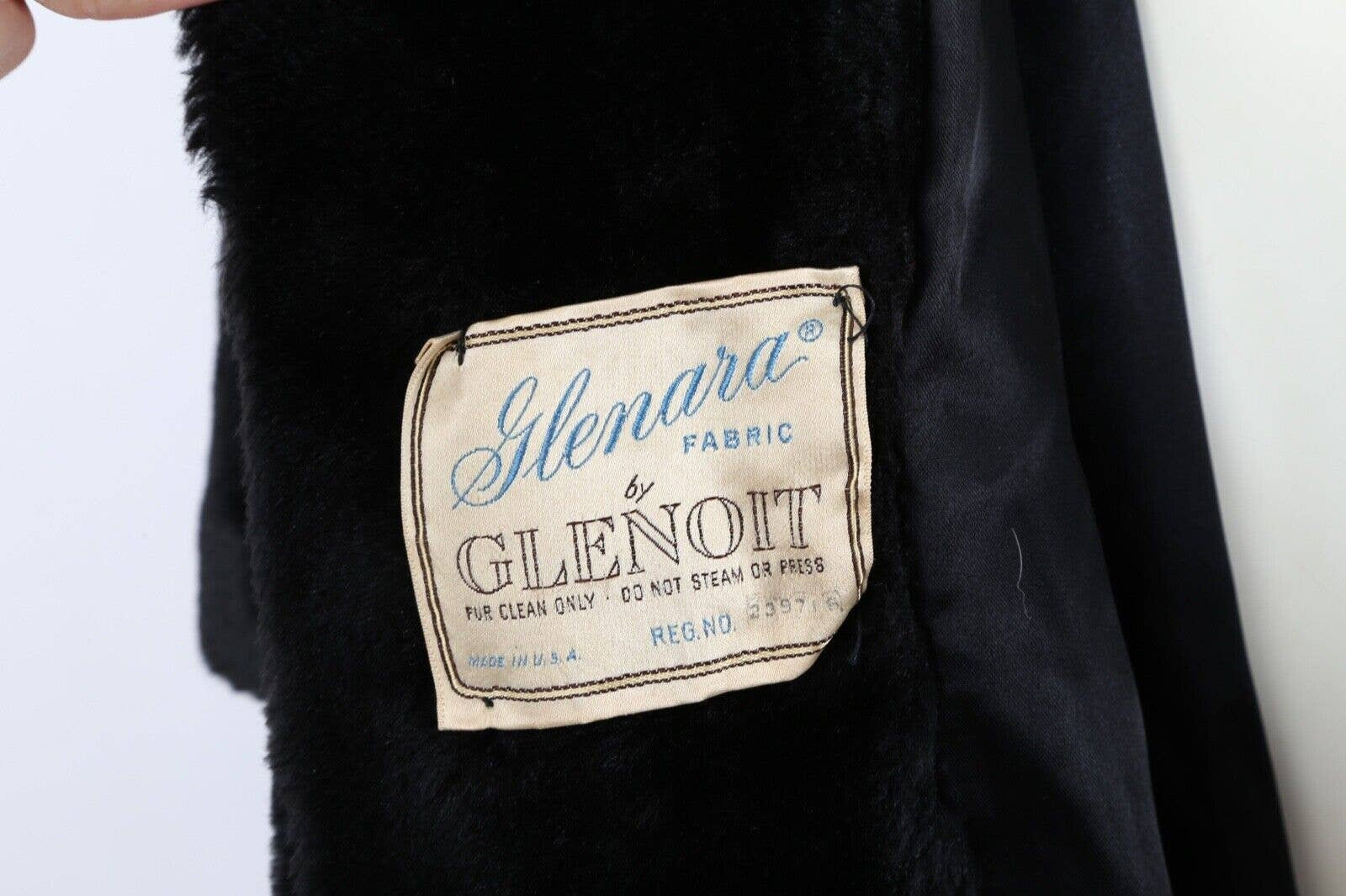 Vintage Black Faux Fur Collared Midi Winter Coat Size L - Etsy