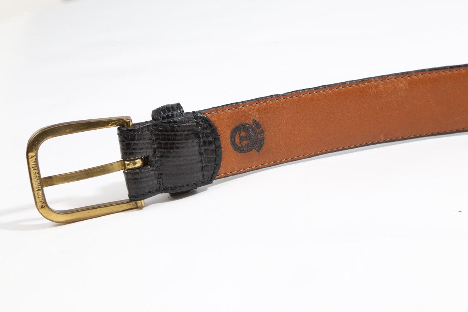 VTG Torino USA Calcutta Lizard Leather Belt Black Torino Calcutta Lizard Ladies Belt and Nordstroms  main image 4