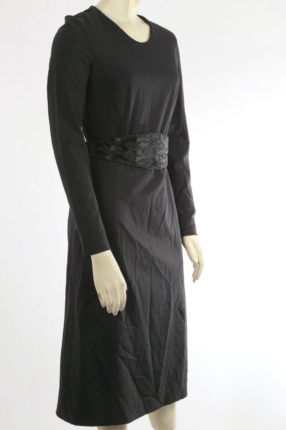 Vintage Giorgio Armani Black Wool Long Sleeve Bel… - image 4