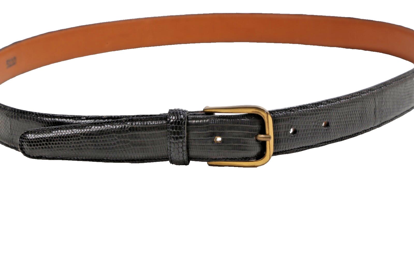 VTG Torino USA Calcutta Lizard Leather Belt Vintage 90 main image 2