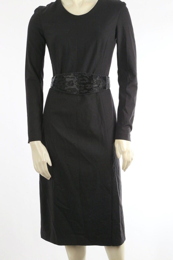 Vintage Giorgio Armani Black Wool Long Sleeve Bel… - image 2