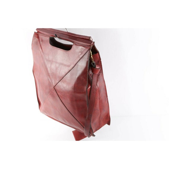 Buy Vintage Unbranded Burgundy Leather Rare Handbag Shoulder Bag Online in India Etsy