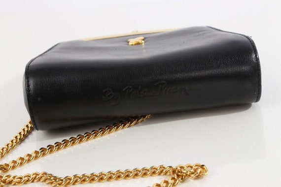 Vintage Paloma Picasso Black Leather Chain Strap … - image 2