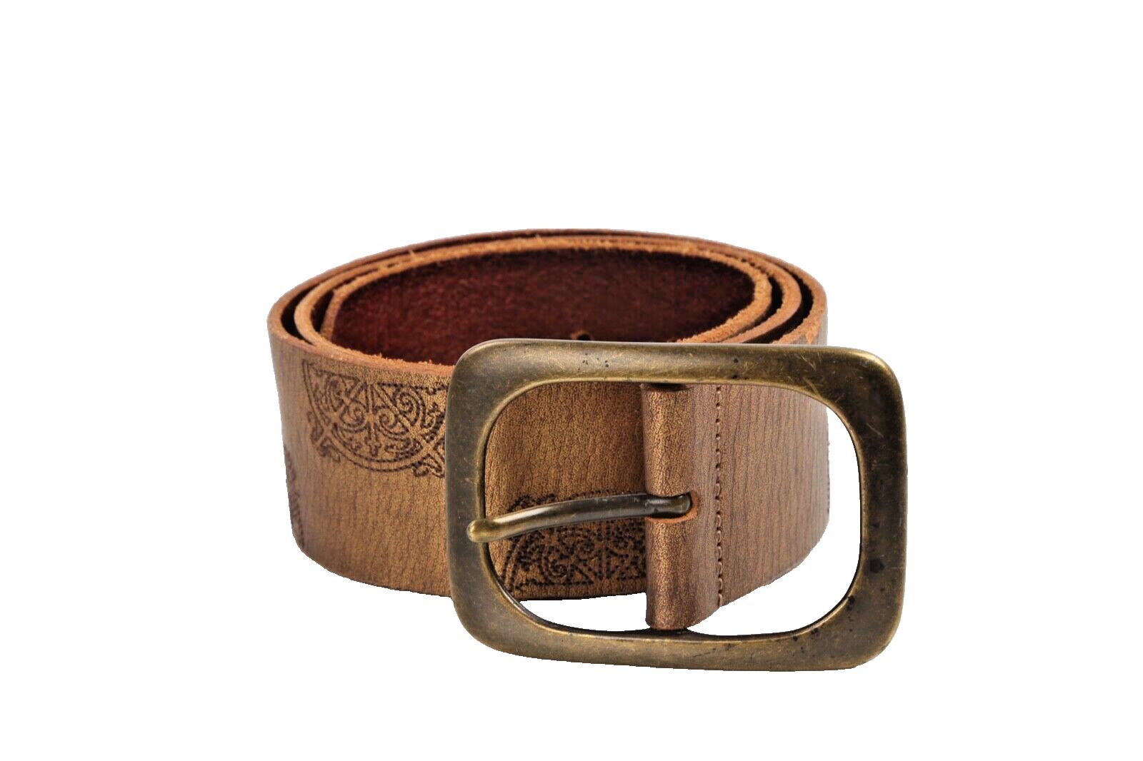 Vintage Linea Pelle Gold Leather Buckle Belt Size S - Etsy display picture 2