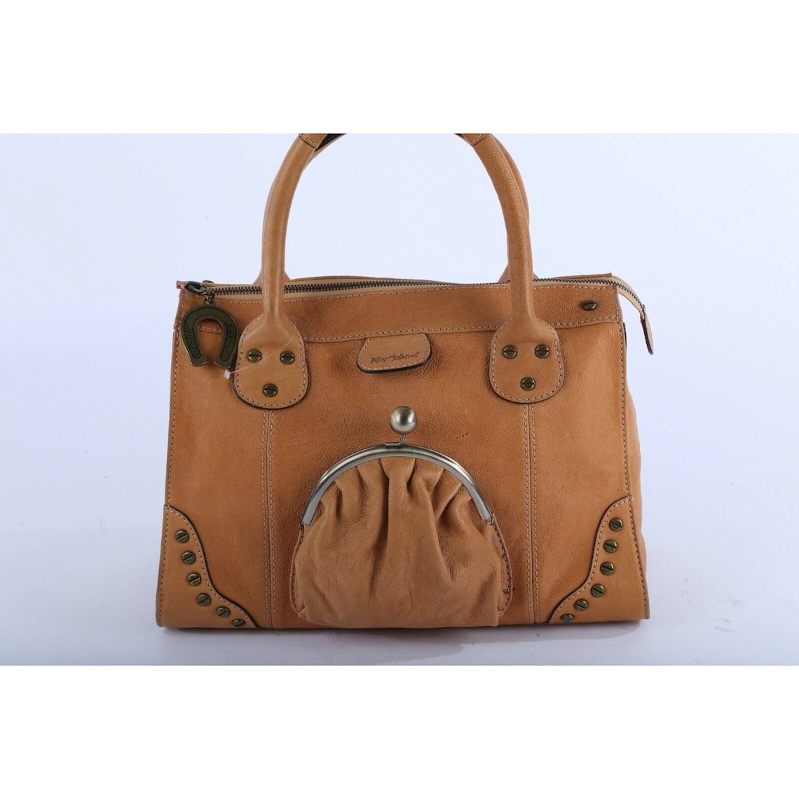 Vintage BETSEY JOHNSON Beige Leather Satchel Bag Purse Etsy