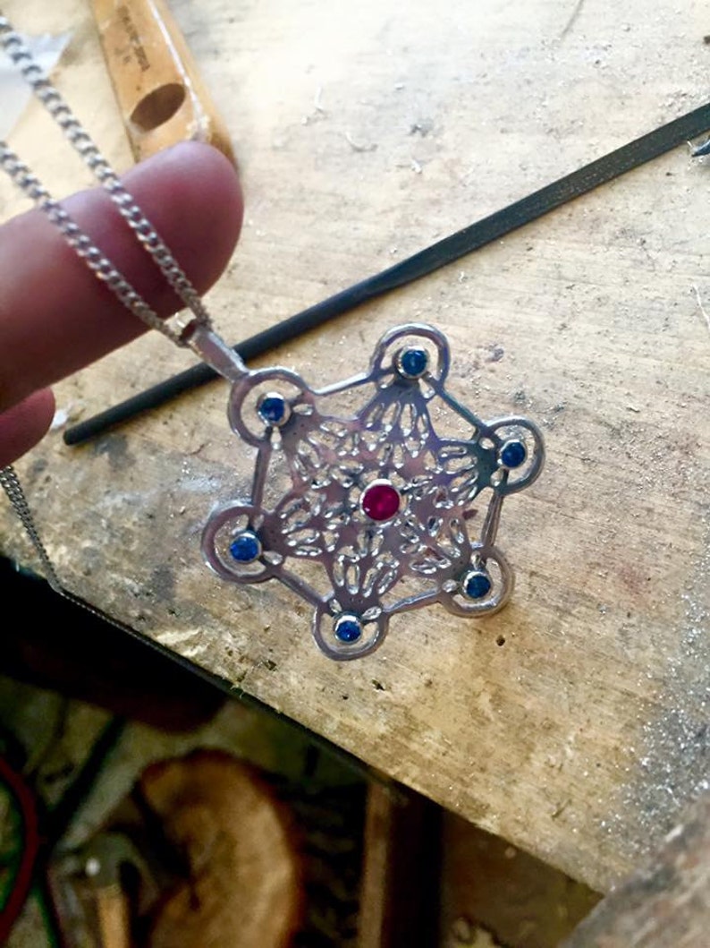 Sacred Geometry Metatron's Cube Pendant image 1