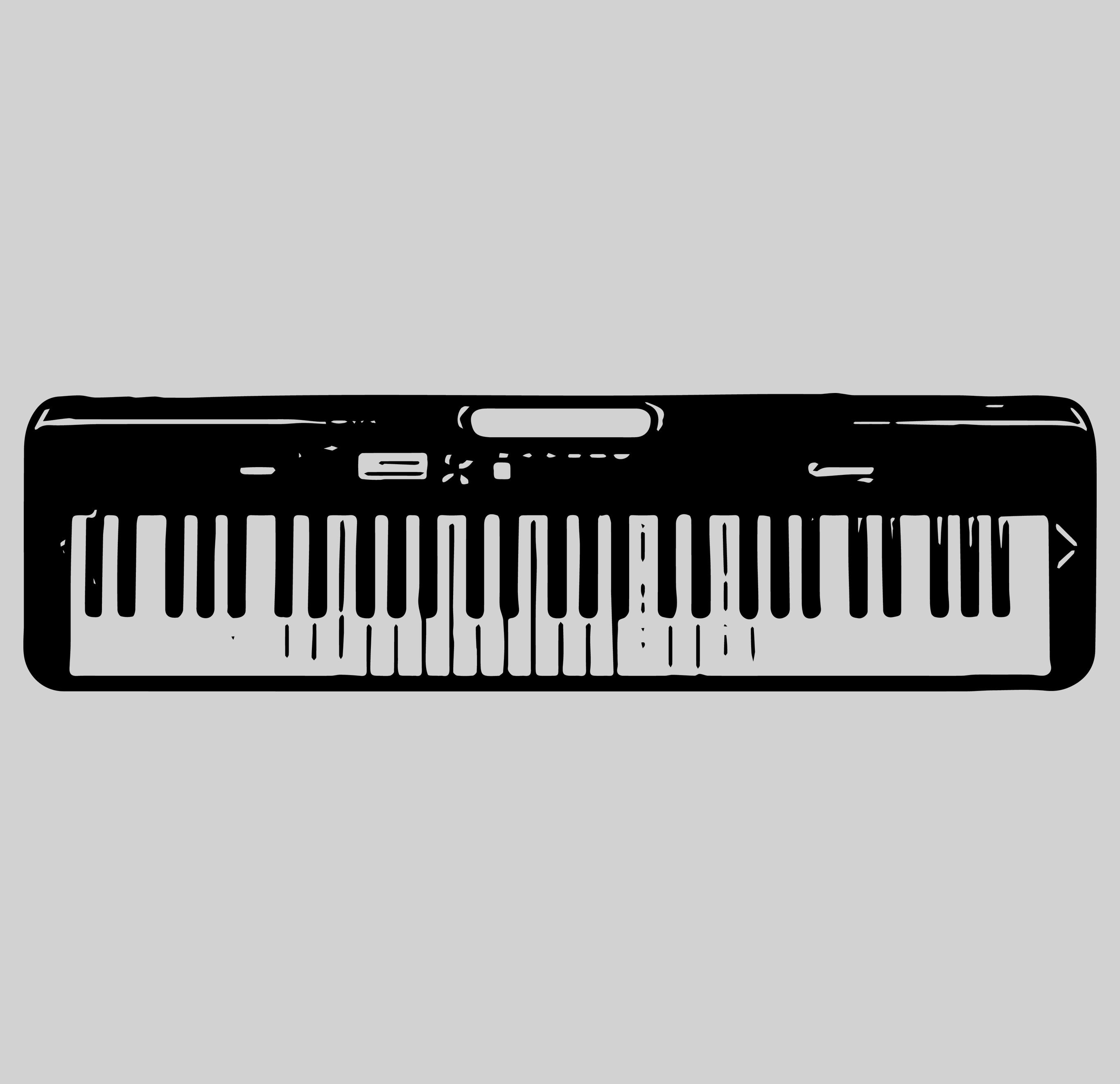 Grunge Piano SVG Silhouette, Cricut, Clipart, Digital Download, Vector
