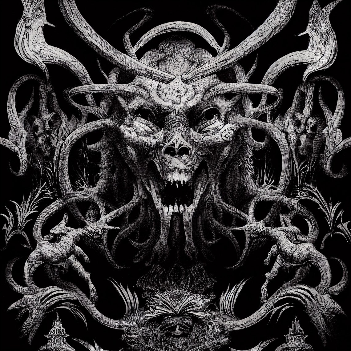 Custom Dark Art Illustration Prints Printables Dark Art Wall - Etsy