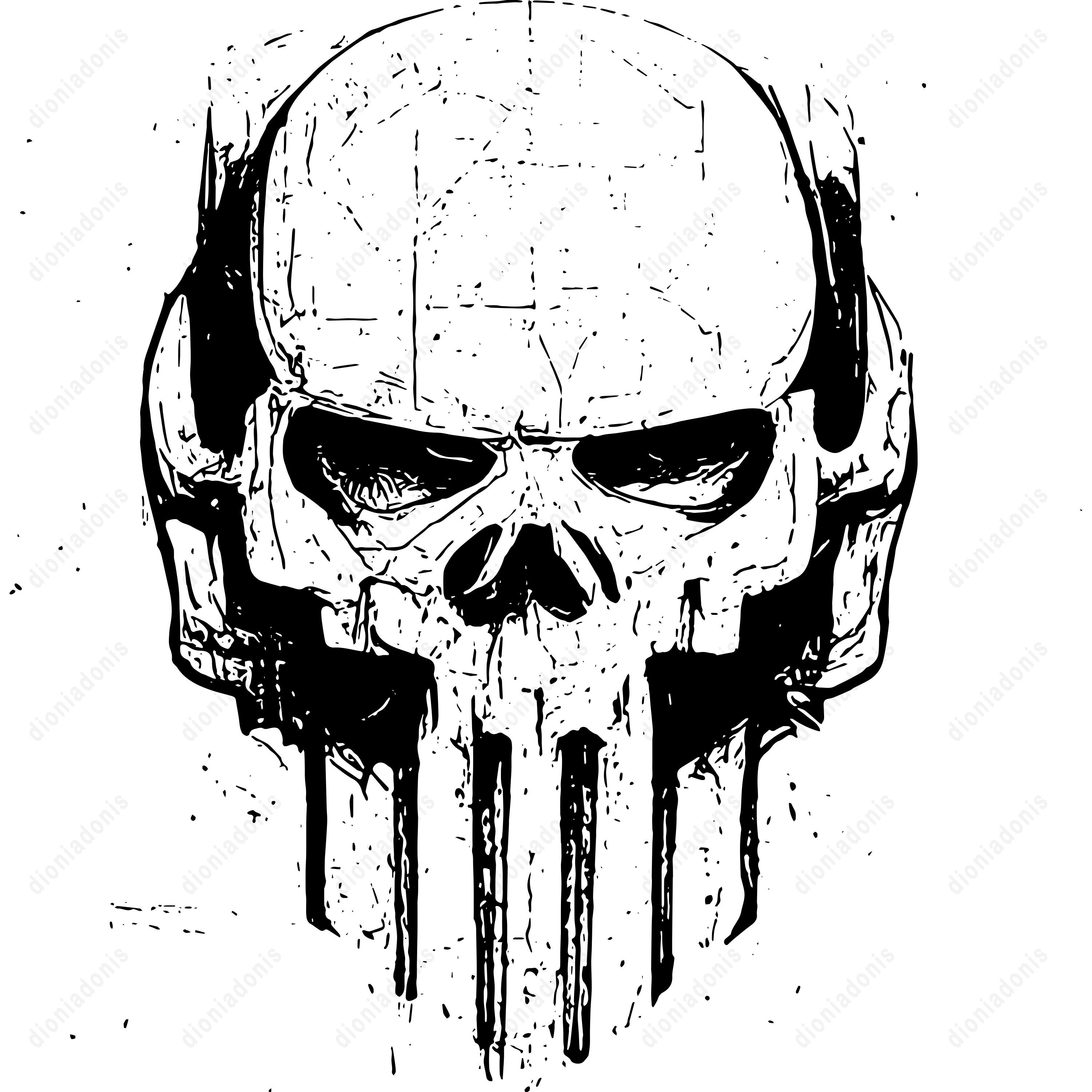 Learn How to Draw The Punisher (Marvel Comics) Step by Step : Drawing  Tutorials