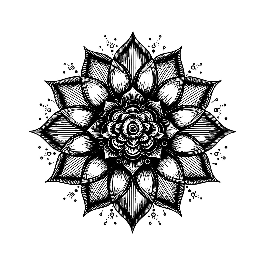 Lotus Flower SVG Yoga, Meditation, Zen Floral Design for Crafts