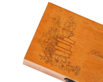 Custom Wood box  - Keepsake Memory - Photo Jewelry Box - Mothers day gift box - Christmas Eve Box - Tea box
